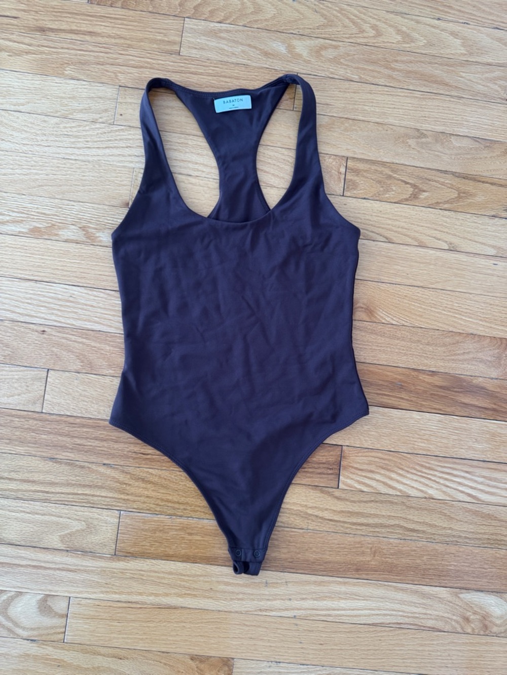 Aritzia Babaton Brown Racerback Bodysuit - Size Medium